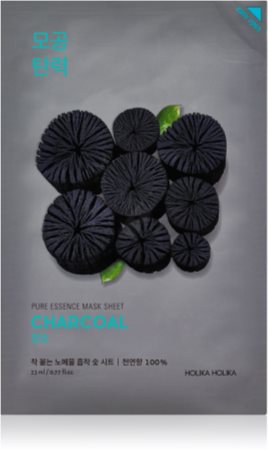 Holika Holika Pure Essence Charcoal čisticí plátýnková maska s aktivním uhlím