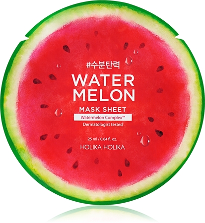 Holika Holika Watermelon Mask máscara em folha com efeito hidratante e calmante