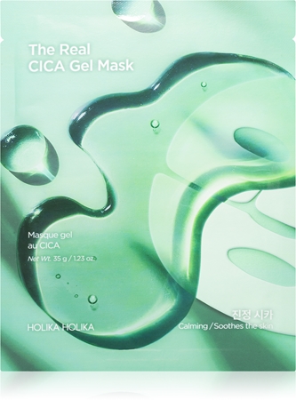 Holika Holika The Real CICA Gel Mask raminamoji tekstilinė veido kaukė drėkinamojo poveikio