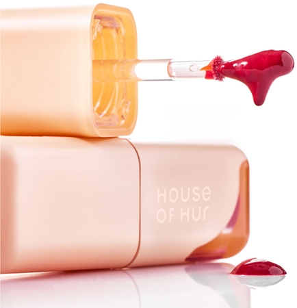 House of Hur Glowy Ampoule Tint brillant à lèvres longue tenue pour un effet naturel