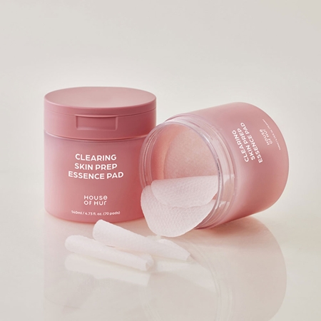 House of Hur Clearing Skin Prep Essence Pad Exfoliating Cleansing Pads with moisturising effect