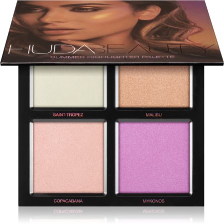 Huda Beauty 3D Summer Highlighter palette d'enlumineurs