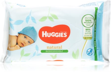 Huggies Natural Biodegradable Puhastusrätikud lastele sünnist alates
