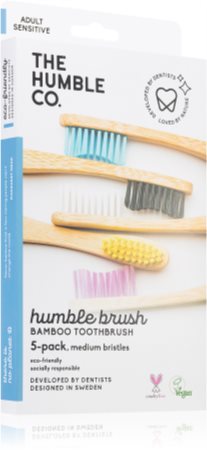 The Humble Co. Brush Adult μπαμπού οδοντόβουρτσα μέτριο