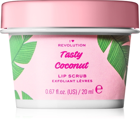 I Heart Revolution Tasty Coconut peeling do ust Z olejkiem kokosowym.