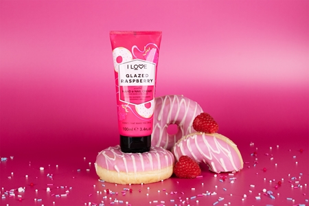 I Love Glazed Raspberry creme de mãos