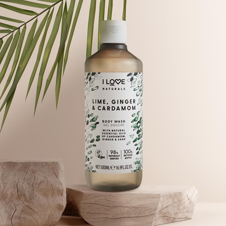 I Love Naturals Lime, Ginger & Cardamom suihkugeeli
