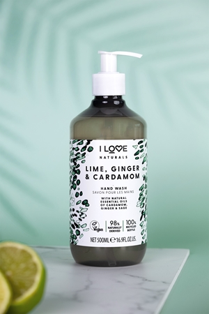 I Love Naturals Lime, Ginger & Cardamom nestemäinen käsisaippua