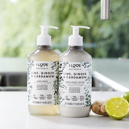 I Love Naturals Lime, Ginger & Cardamom nestemäinen käsisaippua