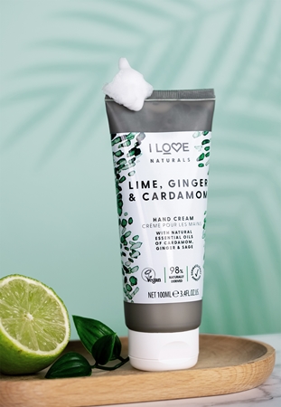 I Love Naturals Lime, Ginger & Cardamom crema per le mani