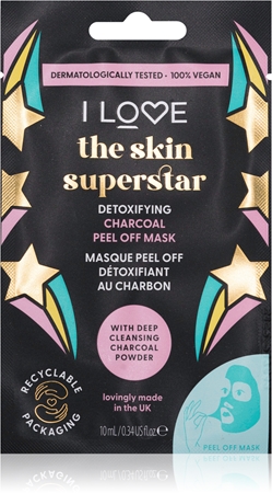 I Love Skin Superstar čisticí a detoxikační maska s aktivním uhlím