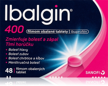Ibalgin Ibalgin 400 mg filmom obalené tablety na zníženie horúčky a tlmenie bolesti