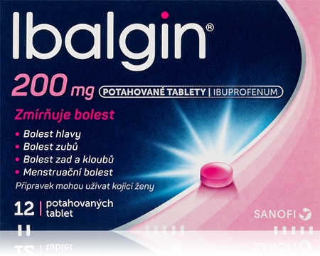 Ibalgin Ibalgin 200 mg potahované tablety ke snížení horečky a tlumení bolesti