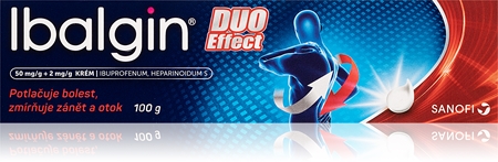 Ibalgin Ibalgin Duo Effect 50 mg/g + 2 mg/g krém proti bolesti, zánětu, otoku