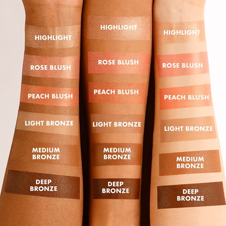 ICONIC London Multi-Use Cream Blush Bronze and Highlight Palette Multifunctional Face Palette for the face