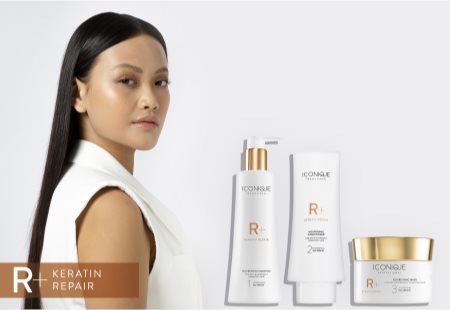 ICONIQUE Professional R+ Keratin repair Nourishing shampoo shampoing rénovateur à la kératine pour cheveux secs et abîmés