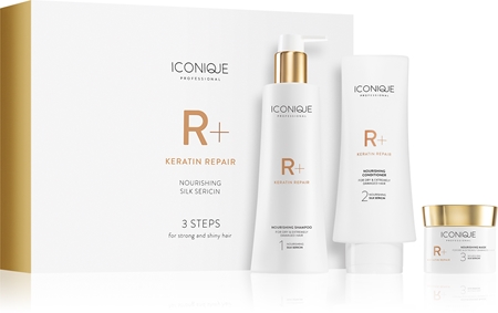 ICONIQUE Professional R+ Keratin repair 3 steps for strong and shiny hair Presentförpackning (För svagt hår)