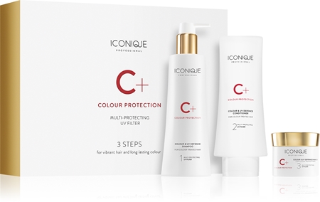 ICONIQUE Professional C+ Colour Protection 3 steps for vibrant hair and long lasting colour Presentförpackning (För färgat hår)
