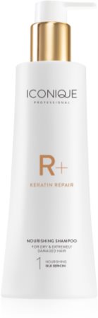 ICONIQUE Professional R+ Keratin repair Nourishing shampoo shampoing rénovateur à la kératine pour cheveux secs et abîmés