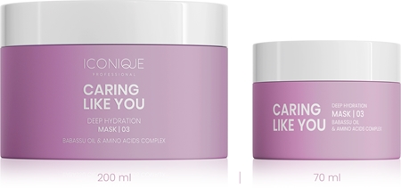 ICONIQUE Professional CARING LIKE YOU Deep Hydration masque hydratant en profondeur pour cheveux secs et abîmés