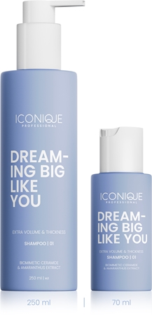 ICONIQUE Professional DREAMING BIG LIKE YOU Volume & Thickness šampūnas maksimaliai apimčiai