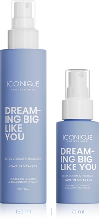 ICONIQUE Professional DREAMING BIG LIKE YOU Volume & Thickness spray sans rinçage pour donner du volume