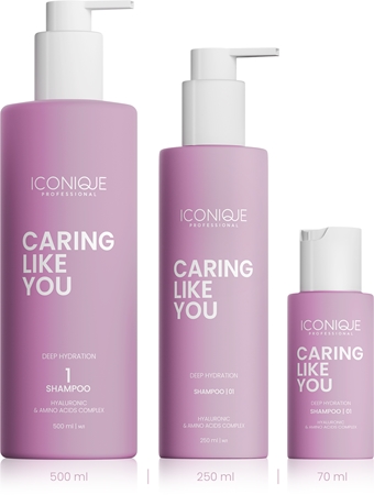ICONIQUE Professional CARING LIKE YOU Deep Hydration shampoing hydratant pour cheveux secs et abîmés