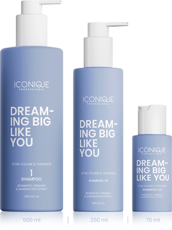 ICONIQUE Professional DREAMING BIG LIKE YOU Volume & Thickness Shampoo for maximum volume