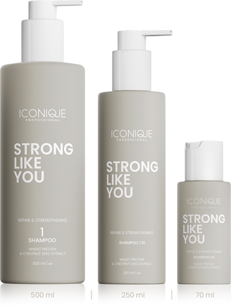 ICONIQUE Professional STRONG LIKE YOU Repair & Strengthening shampoing régénérant pour cheveux abîmés