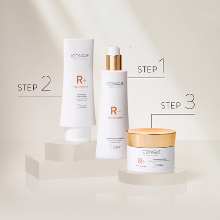 ICONIQUE Professional R+ Keratin repair Nourishing conditioner regenerierender Keratin Conditioner für trockenes und beschädigtes Haar