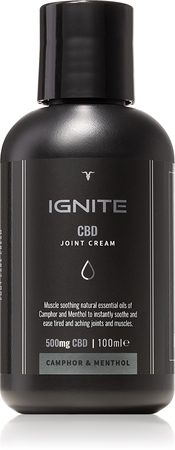 Ignite CBD Camphor & Menthol 500mg crème relaxante muscles et articulations
