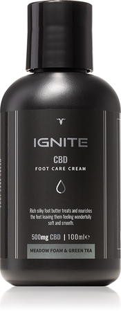 Ignite CBD Meadow Foam & Green Tea 500mg crema idratante per i piedi