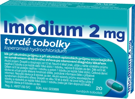 Imodium Imodium 2mg tvrdé tobolky k léčbě průjmu