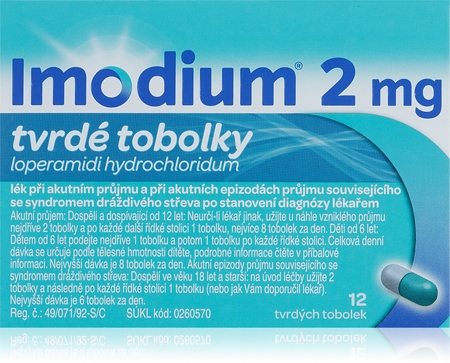 Imodium Imodium 2mg tvrdé tobolky k léčbě průjmu