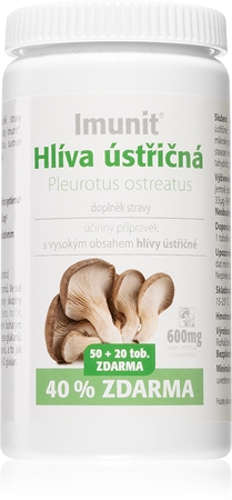 Imunit Oyster mushroom 600 mg supliment alimentar cu conținut ridicat de ciuperci pleurotus
