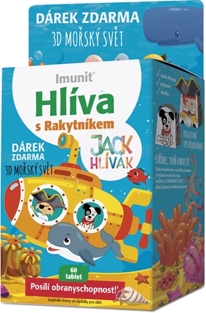 Imunit JACK HLÍVÁK cucací tablety s rakytníkem Mořský svět tablety pro posílení imunity