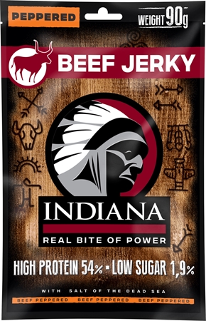 Indiana Jerky Beef Jerky Peppered sušené maso hovězí
