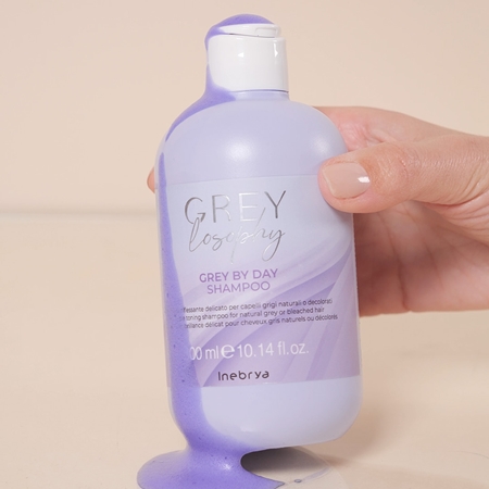 Inebrya Greylosophy Grey By Day Shampoo shampoing colorant pour cheveux gris