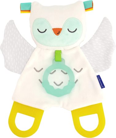 Infantino Cuddly Teether Owl peluche douce avec anneau de