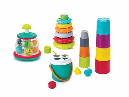 Infantino Stack, Sort & Spin toy set 3-in-1