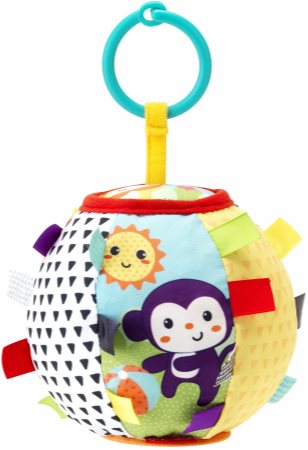 Infantino Sensory Bowl móvil para bebé en colores de alto contraste con un espejo pequeño