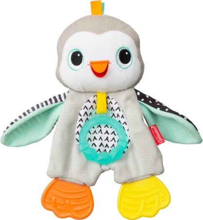 Infantino Cuddly Teether Penguin Plüschspielzeug mit Beißring