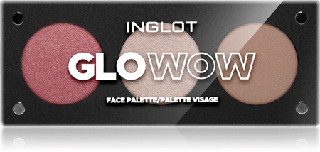 Inglot Face Palette rozjasňovač, bronzer a tvářenka