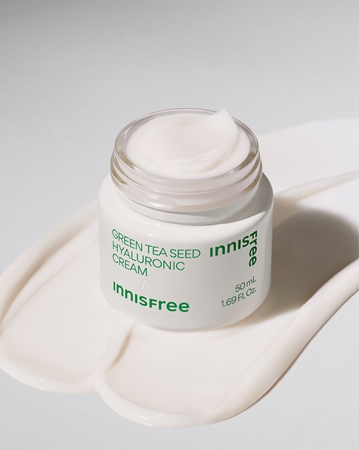 innisfree Green Tea Seed Hyaluronic Cream Moisturizing Facial Cream with soothing effect