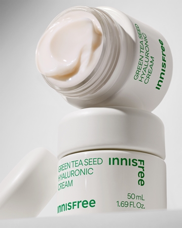 innisfree Green Tea Seed Hyaluronic Cream Moisturizing Facial Cream with soothing effect