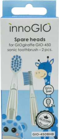 innoGIO GIOGiraffe Spare Heads for Sonic Toothbrush náhradní hlavice pro sonický bateriový zubní kartáček pro děti