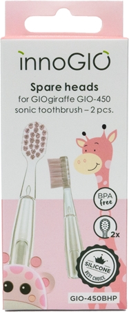 innoGIO GIOGiraffe Spare Heads for Sonic Toothbrush Ersatzkopf für batteriebetriebene Schallzahnbürste für Kinder