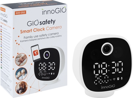 innoGIO GIOSafety Smart Clock caméra Smart Wi-fi d’intérieur