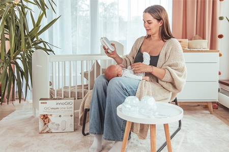 innoGIO GIOmum Line Soft with Nasal Aspirator Breast Pump