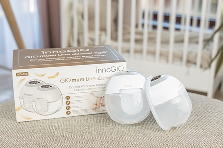 innoGIO GIOmum Line Discreet double electric hands-free breast pump